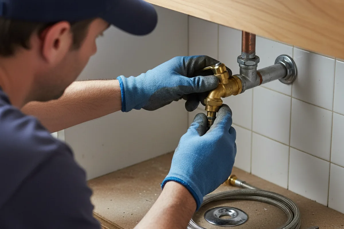 Shutoff valve and fitting work during Faucet and Fixture Repair in Walden